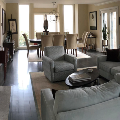 Area rugs in living space